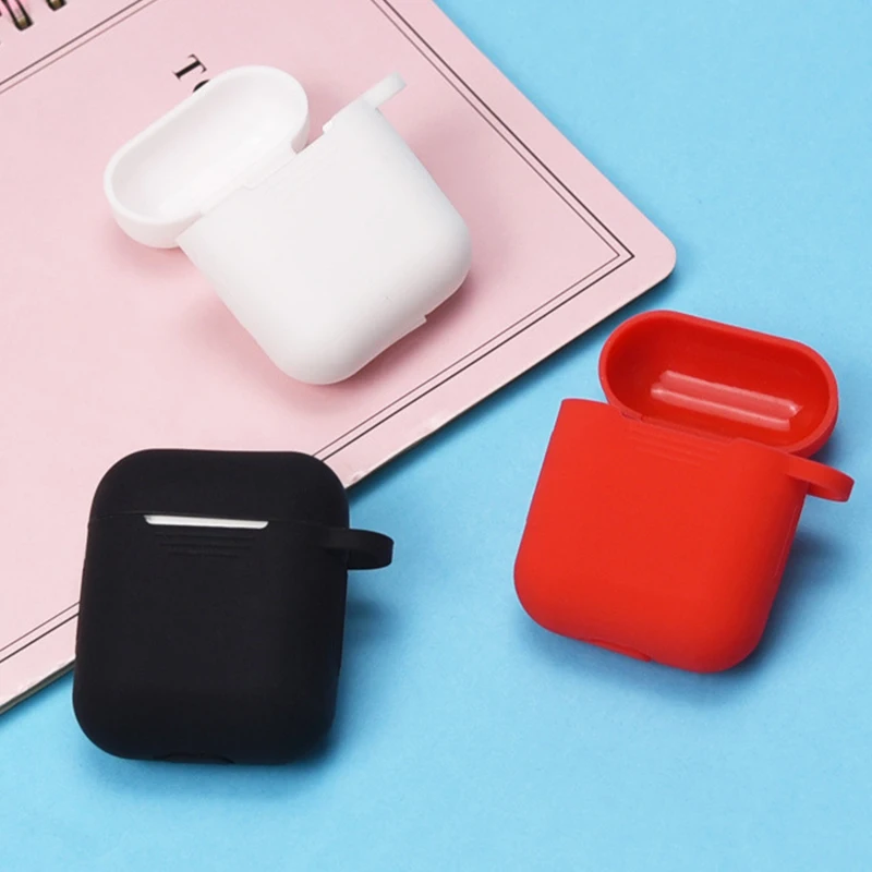 Мягкий силиконовый чехол для наушников Apple Airpods беспроводные Bluetooth наушники