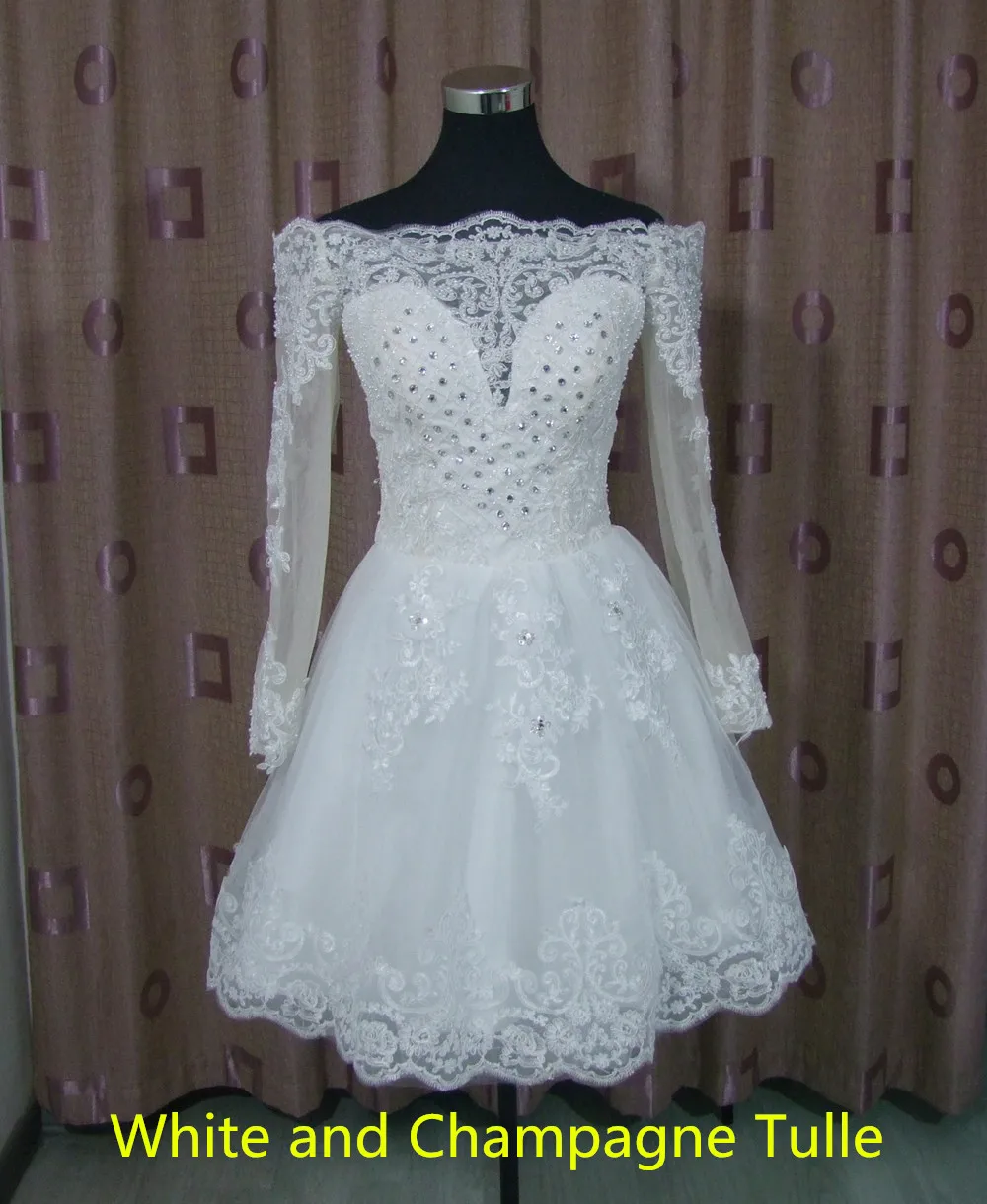 Vestido De Noiva свадебное платье 2 в 1 с вырезом лодочкой и длинными рукавами роскошное платье невесты с тяжелыми жемчужинами свадебные платья