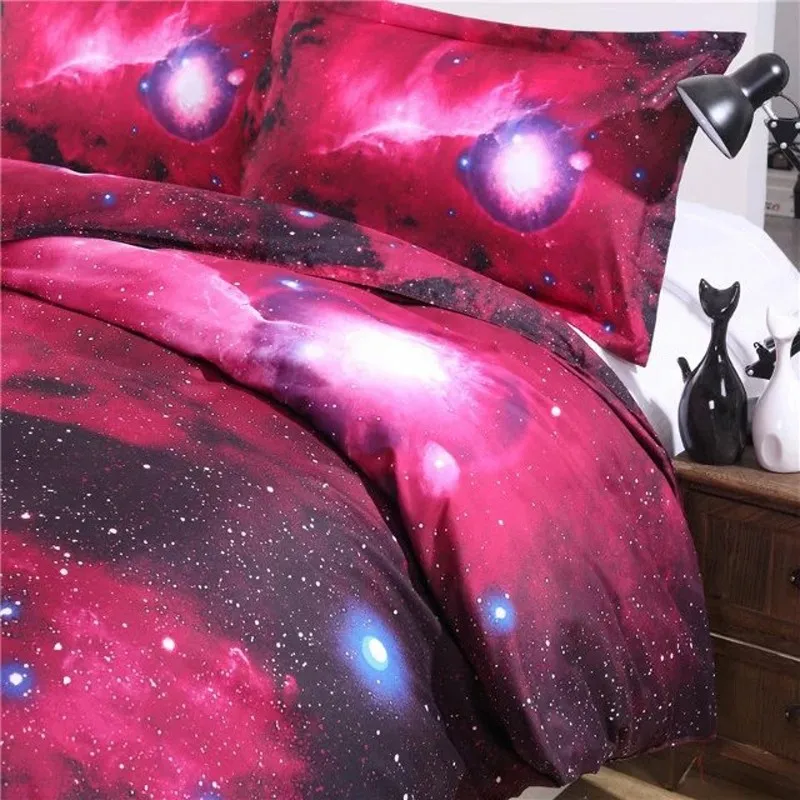 Новинка 3D Hipster Galaxy Постельное белье Вселенная космического пространства тематические Galaxy печати постельное белье пододеяльник Flast лист& Подушка Чехол