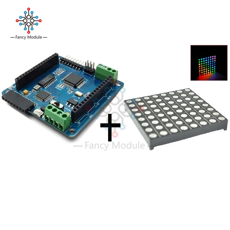 Полноцветный Радужный цветной duv2.0 матричный светодиодный драйвер RGB щит +