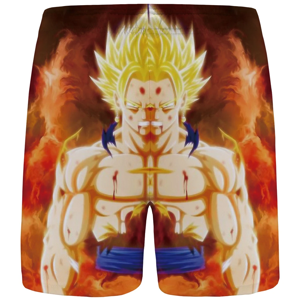 KYKU Dragon Ball короткие мужчины забавные повседневные шорты Гоку 3d короткие Гавайи пляжные шорты желтый мужские шорты лето большой размер