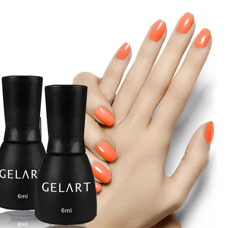 6 ML Nail Art Salon Design Red + Orange Gel Polish Soak off UV LED Varnish [Pick 2 colors can get free nail tips guides] |