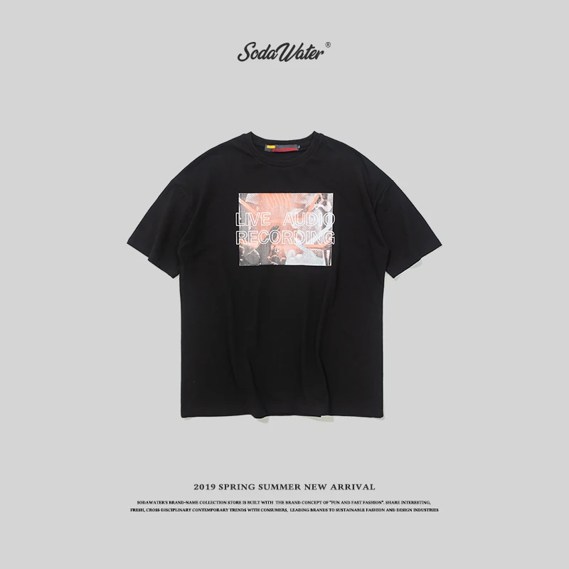 SODAWATER 2019 Summer Men Homme Harajuku Funny Short Sleeve T Shirts Letter print top t-shirt Casual loose Tee 94134SS | Мужская одежда