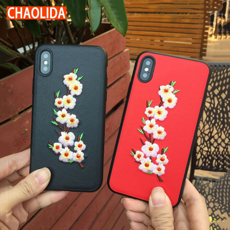 Роскошный чехол для телефона CHAOLIDA ручной работы с вышивкой IPhone X 6 6S Plus 7 8 8Plus