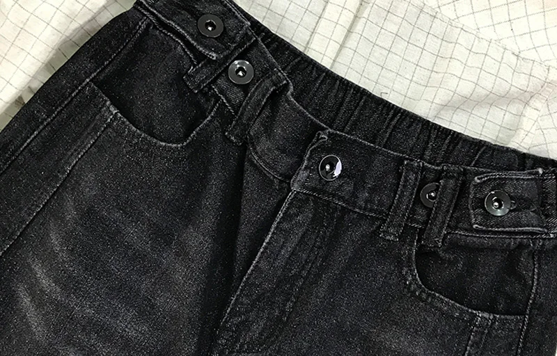 Korean Fashion Women Casual Long Denim Pants Solid Color Pockets Zipper Up Vintage Jeans Plus Size Pencil New Design Z946 |