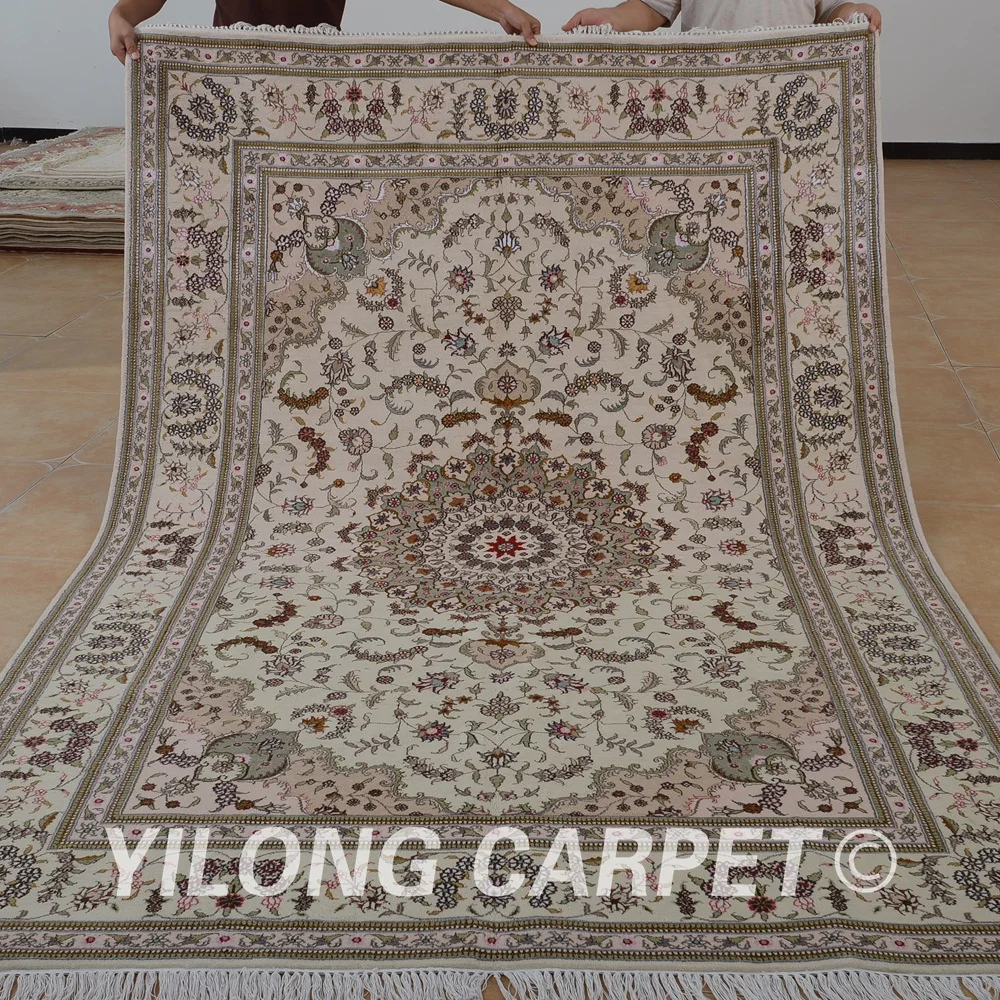 Yilong 6 'x 9' Восточный китайский ковёр из шелка и шерсти цена изысканный ручной