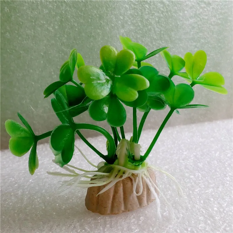 6 шт искусственная пластмассовая трава растения аквариумные украшения аквариума