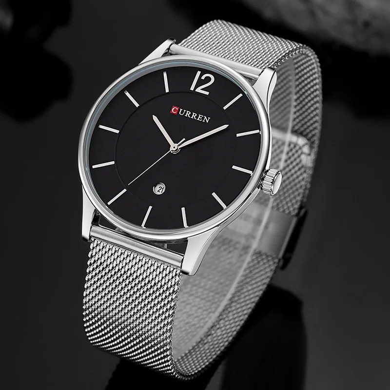 CURREN 8231 модные повседневные кварцевые часы для мужчин полный календарь