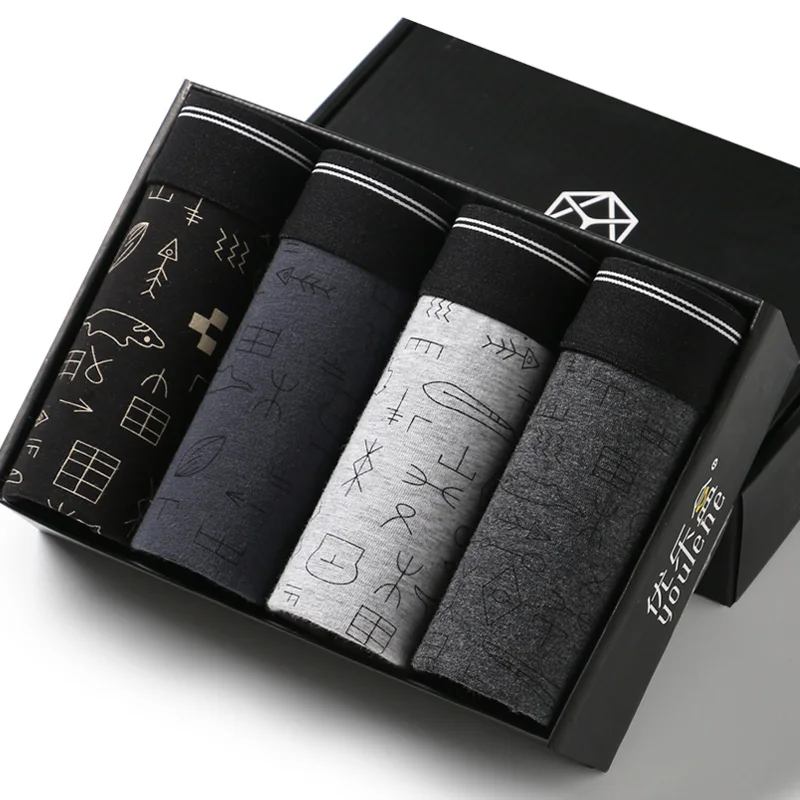 4 шт. кор. мужские трусы боксеры в штучной упаковке мужское нижнее белье