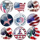 JWEIJIAO, изображение Государственного флага США, 12 мм15 мм16 мм18 мм20 мм, стеклянный купол кабошона для браслетов, серег, значок