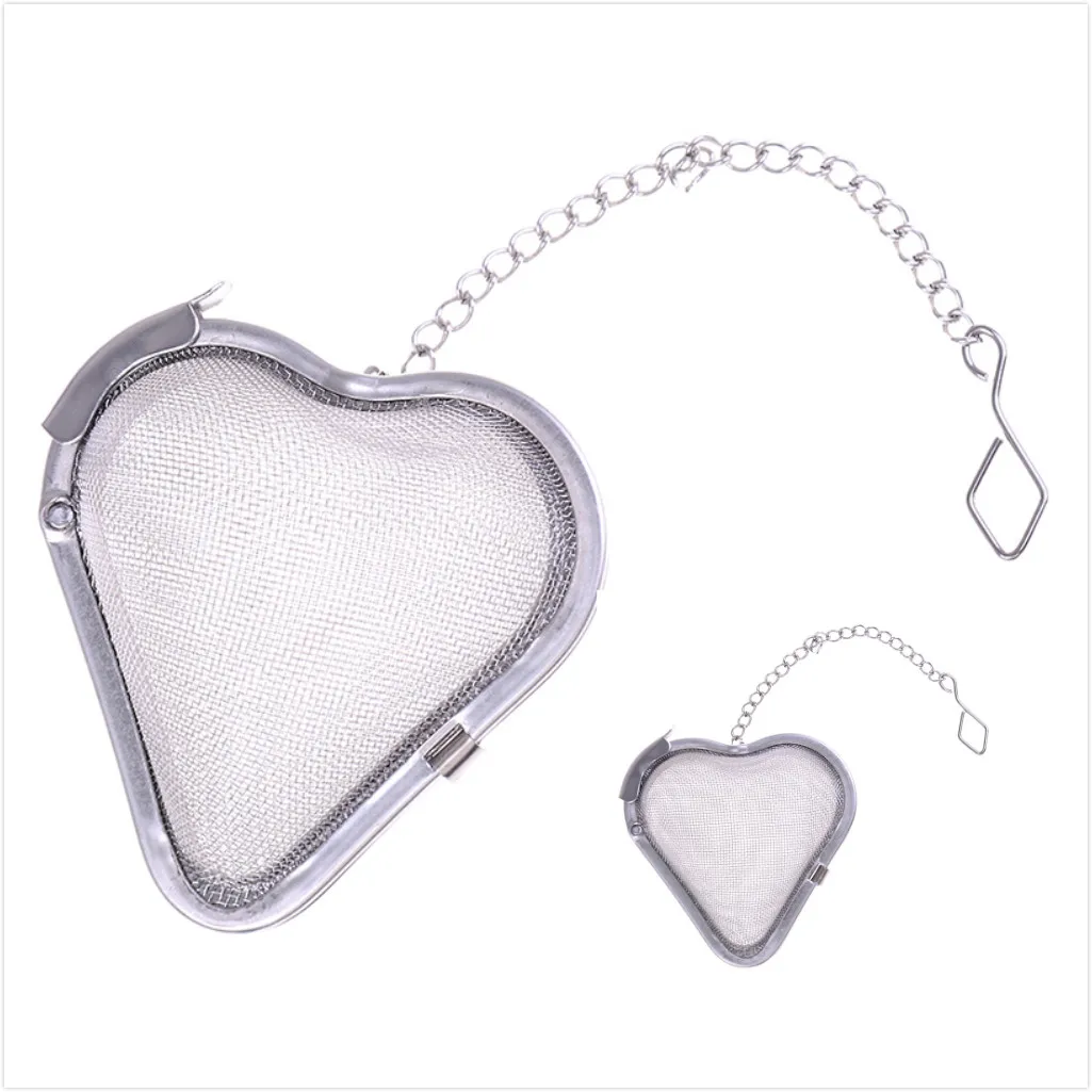 1 шт. Нержавеющая сталь серебро сердце Чай сито для специй мяч заварки Фильтр