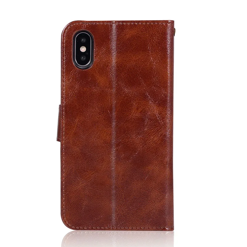 Чехол для телефона в стиле ретро iPhone XS Max XR X кошелек с заклепками искусственная