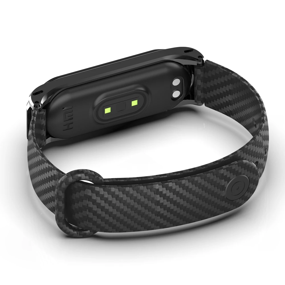 Wrist Strap For Xiaomi Mi Band 4 3 Carbon Fiber Replacment Wristband Bracelet + Soft TPU Ultra Clear Film | Электроника