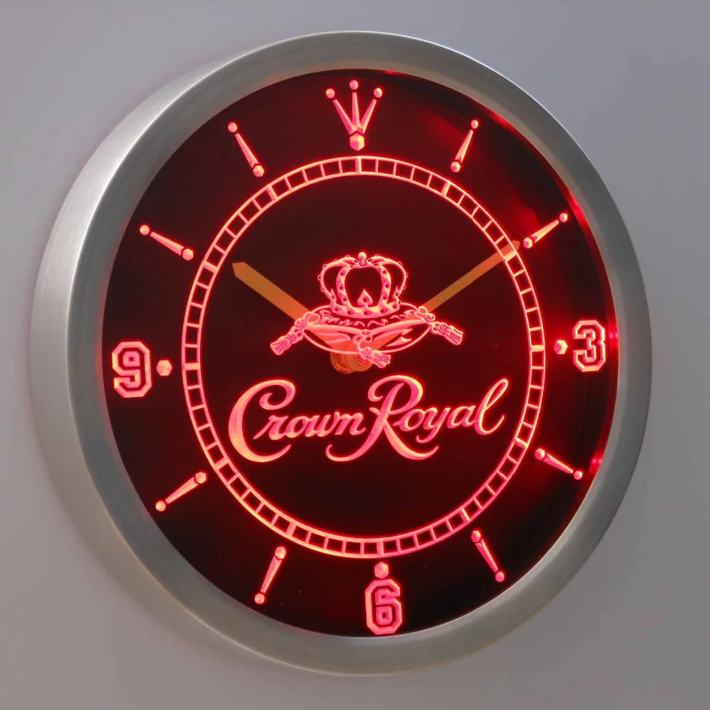 

nc0104 Crown Royal Whiskey Neon Light Signs LED Wall Clock