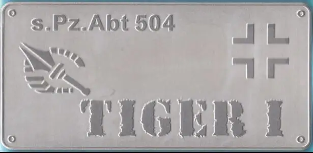 1/35 &amp 1/72 изменение Запчасти металловой таблички для 501 503 504 505 507 508 танк тигр