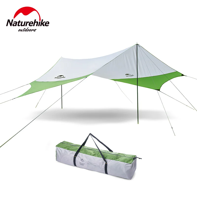 Палатка Naturehike с большим брезентом уличный солнцезащитный тент поддержкой