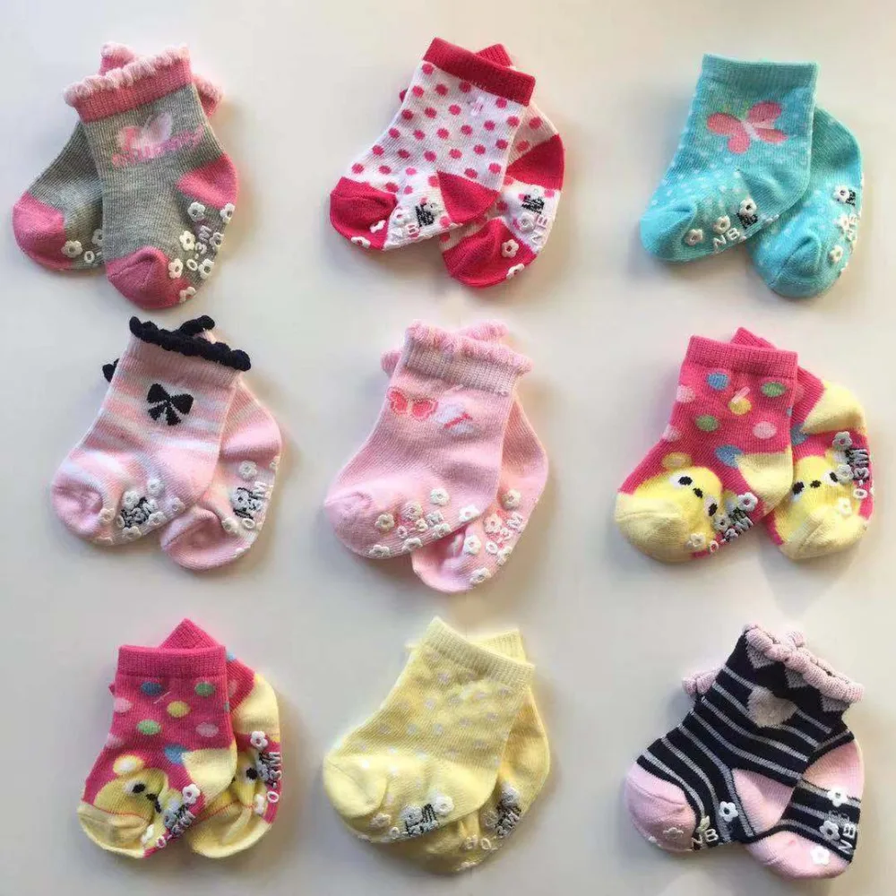 Носки bebes мягкие хлопковые нескользящие для новорожденных мальчиков и девочек 3