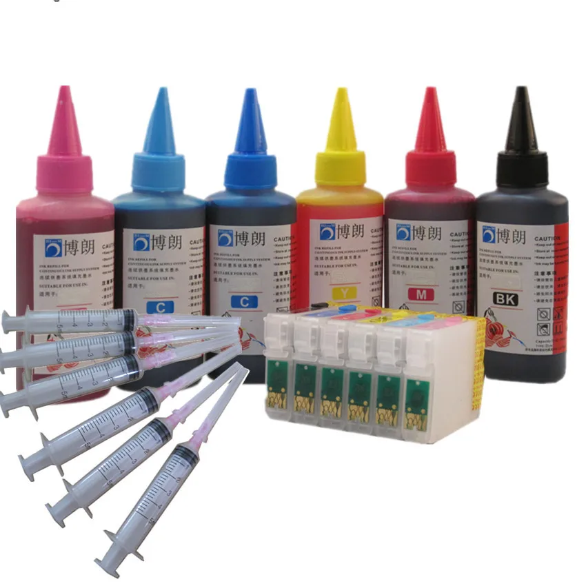 Набор чернил BLOOM T0781 -T0786 для принтера EPSON Stylus Photo R260 R280 R380 RX580 RX595 RX680 Artisan 50 |