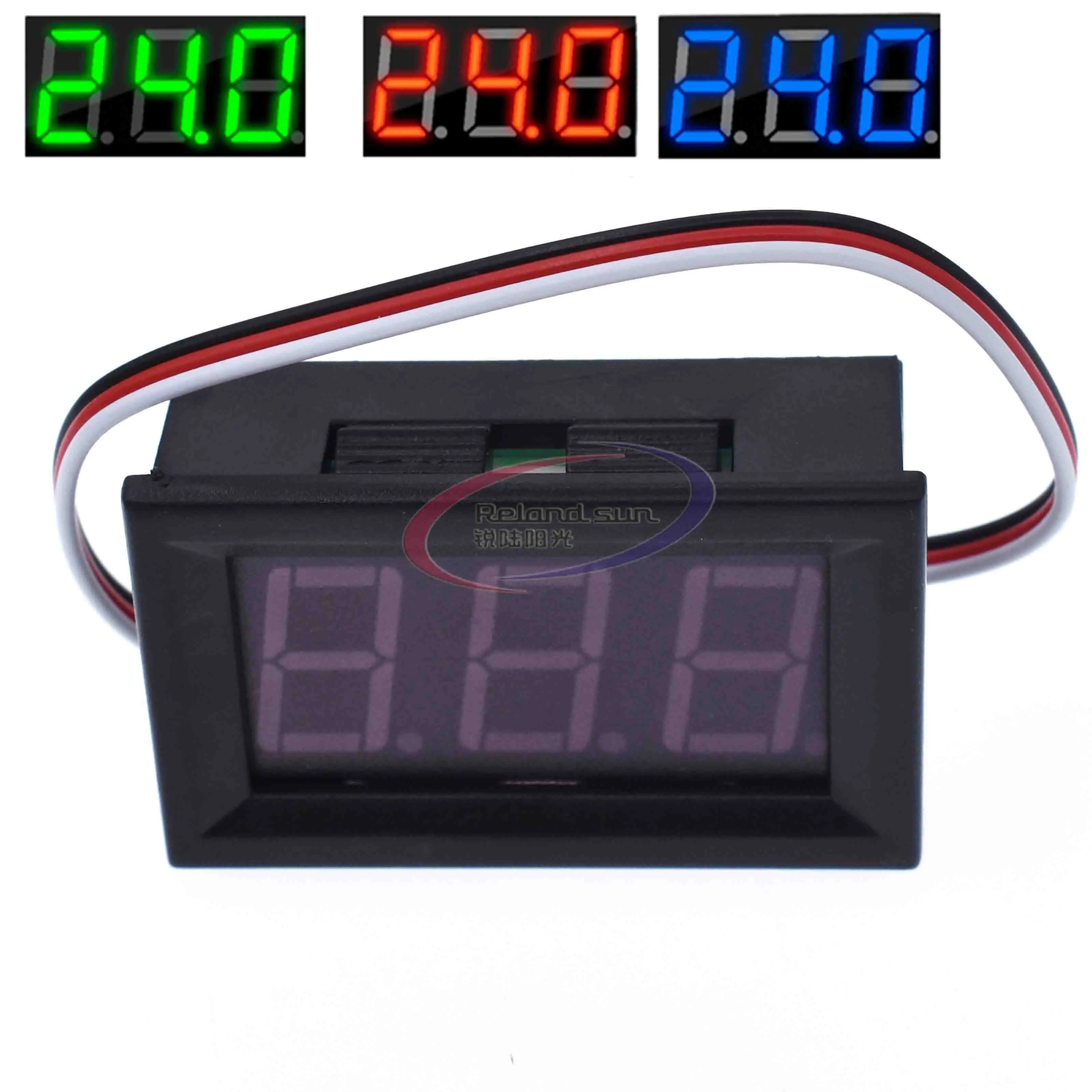 Mini Voltmeter Tester Digital Voltage Meter Volt Test Battery DC 0-30V 3 Wires for Auto Car LED Display Gauge Red Green Blue DIY