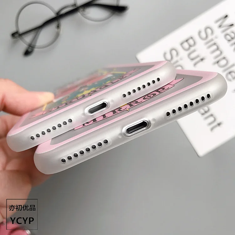 Чехол для iphone 8 Clow card+ пленка для экрана из закаленного стекла для iphone X 8plus 6 6S plus 7 7plus прозрачный чехол Sakura Cardcaptor