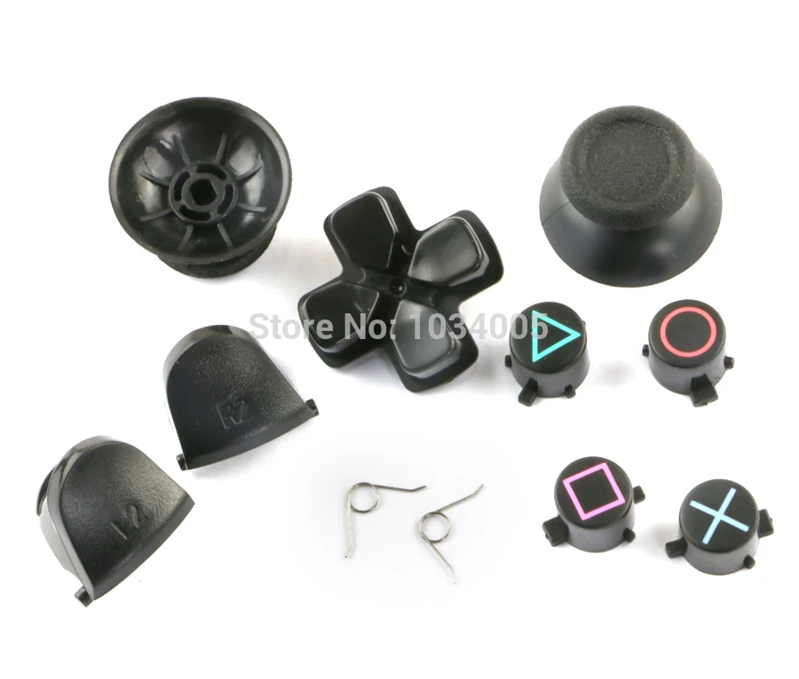 ChengChengDianWan 5 компл./Лот черный 3D Аналоговый джойстик cap L2 R2 L1 R1 с пружинной D pad набор