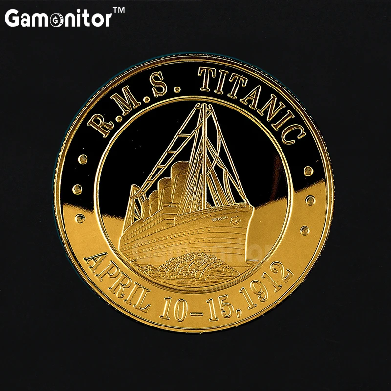 100 pcs/lot free shipping DHL 2017 Ship April 12 1912 RMS White Star Line Flag Gold Plated Titanic Coins | Дом и сад
