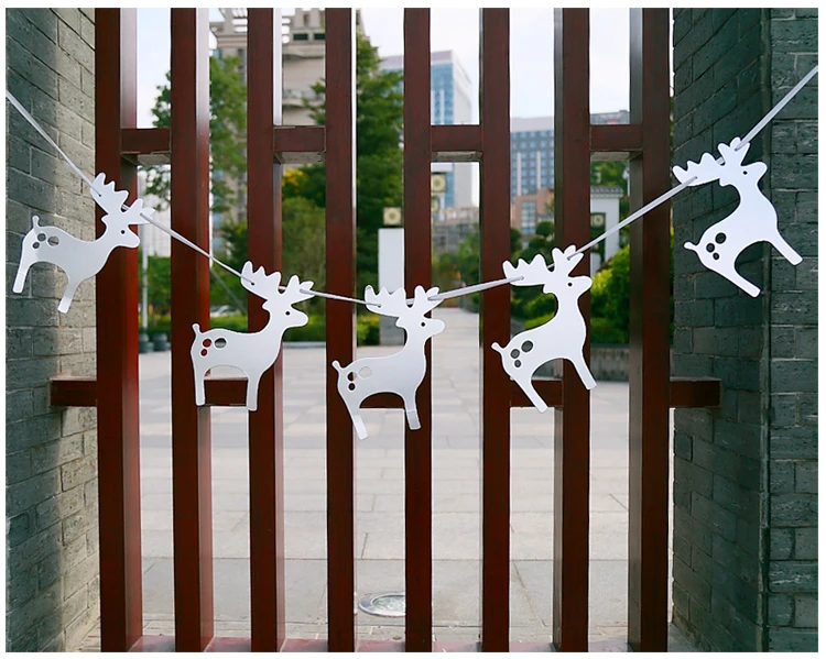 3 м Рождественская лося бумага Гирлянда Детская комната Новый год праздник