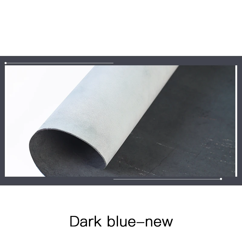 Dark blue-new WUTA туман воск Воловья кожа шт цветной veg-дубления кожаный материал воск полировка готовая прочная и винтажная DIY подлинное кожевенное ремесло - Цвет: Dark blue-new