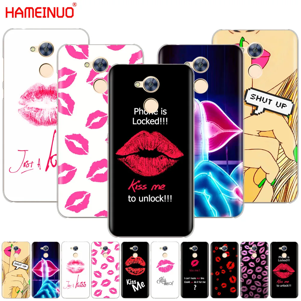 HAMEINUO Kiss me губы помада румяна чехол для телефона Huawei Honor 10 V10 4A 5A 6A 7A 6C 6X 7X 8 9