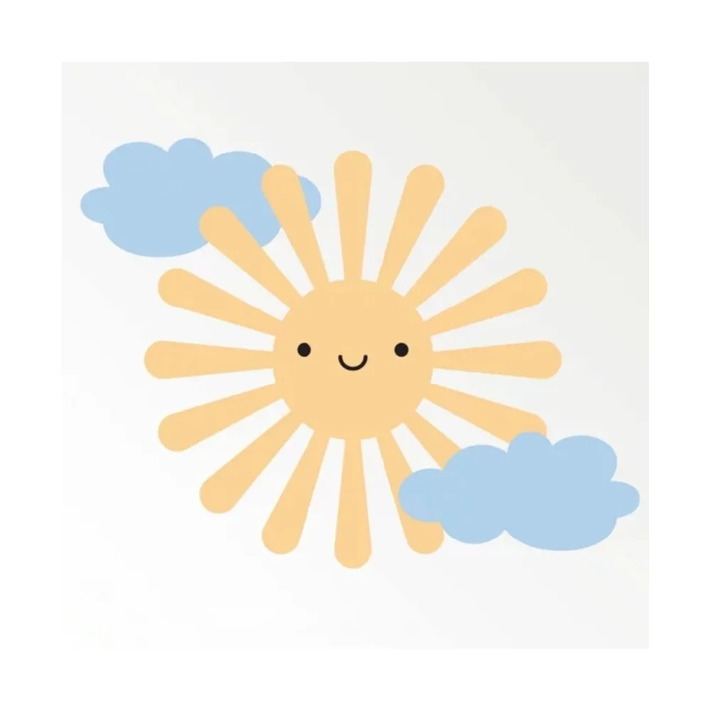 Настенные стикеры Happy Sun для детской комнаты милый Декор съемные наклейки T180709 |