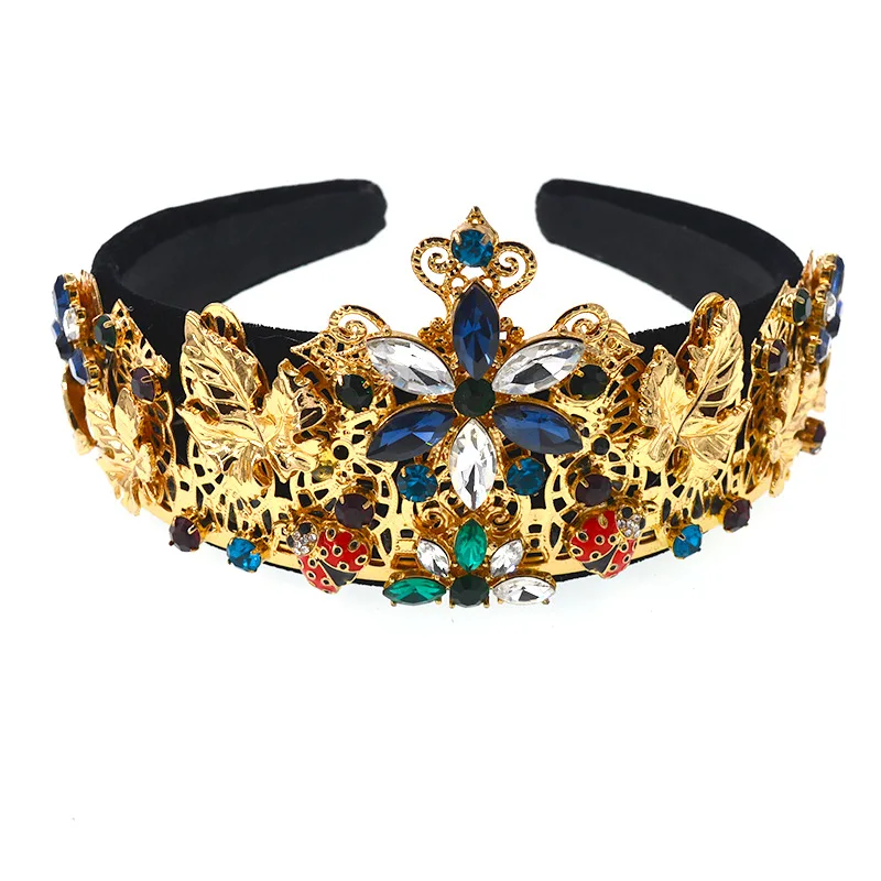 2019 Fashion luxury crystal Baroque headband for women catwalk court hair hoop accessories bridal jewelry | Украшения и