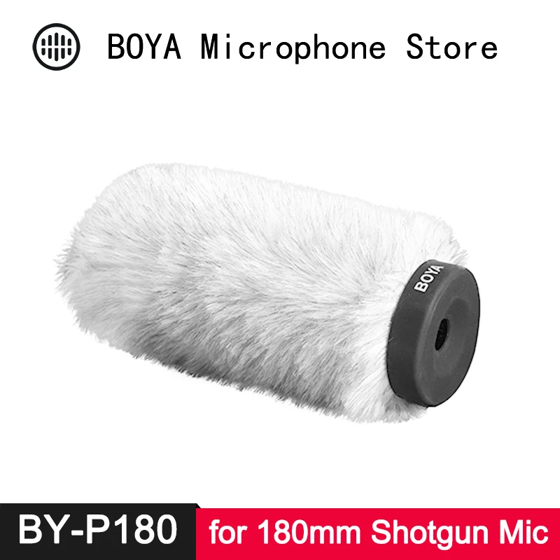 BOYA 180 мм дробовик микрофон ветровое стекло пушистое лобовое для Sony ECM 670 678 680S Rode NTG 3