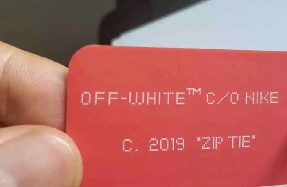 Чистая печать "Zipper Tie" Vapor от Kanye West одноразовые Off White Zipper Tie обувь Max красные пластиковые Галстуки уплотнения OW розничная MOQ