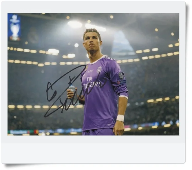 Оригинальная фото с автографом Криштиану Роналду 7 дюймов бесплатная доставка 4