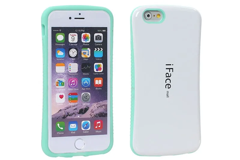 Чехол iface для apple iphone 6s Plus роскошные чехлы амортизирующий ПК Жесткий + силиконовый