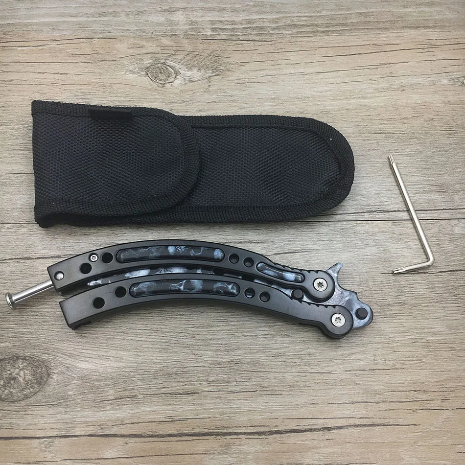 CS GO бабочка в ноже Karambit нож практика складной нож бабочка тренажер игра нож тупое лезвие без края инструмент