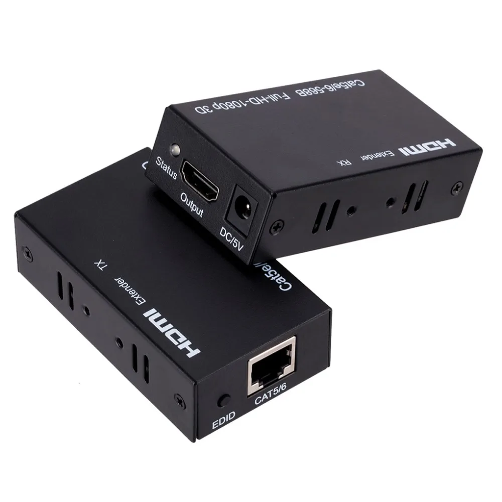 HDMI удлинитель EU/US HD сетевого кабеля ретранслятор Over Single Cat5E/6 RJ45 до 60 м 1080 P 3D