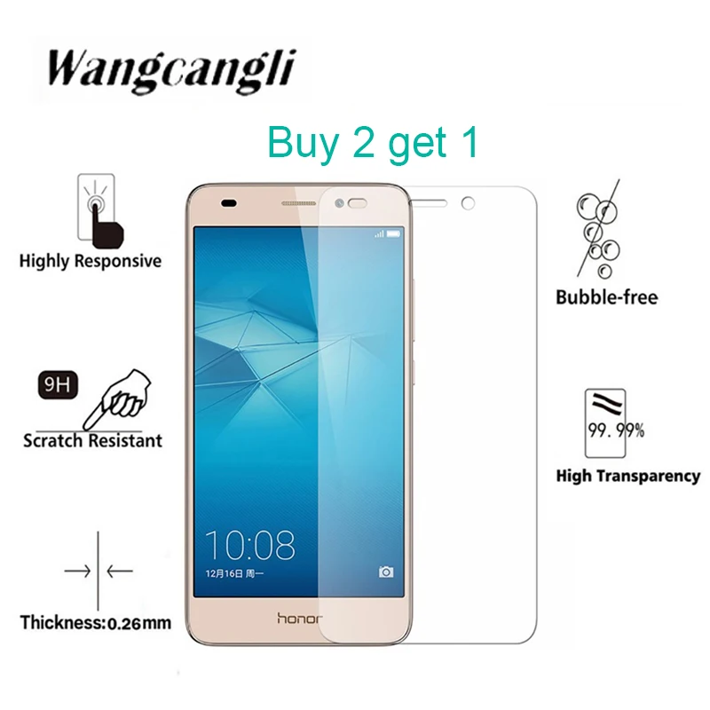 Купить 2 получить 1 9H пленка Закаленное стекло для Huawei P8 P9 P10 mate8 9 Защита экрана