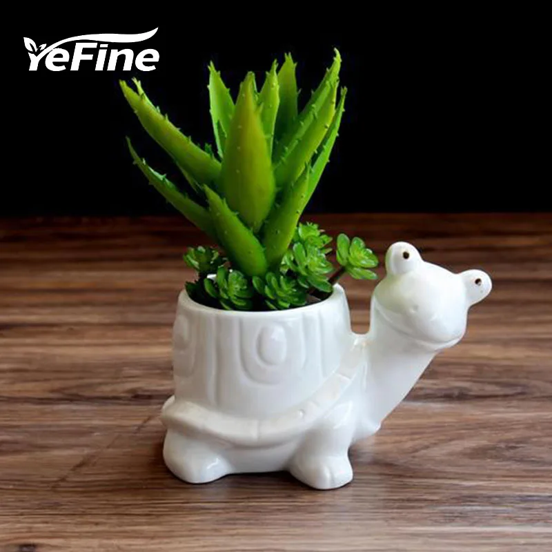 YeFine мультфильм черепаха керамическая мясица Цветочный Горшок стол Животные