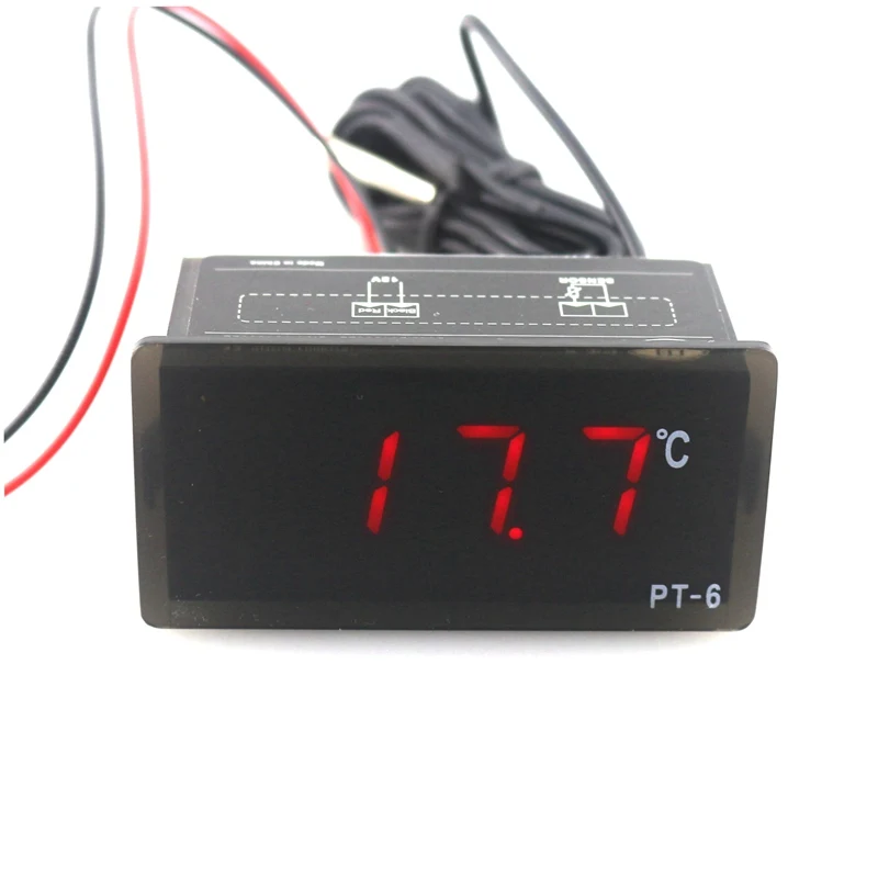 PT-6 Встроенный цифровой измеритель температуры-40~ 110C коробка для вакцины термометр с 2 м датчик температуры