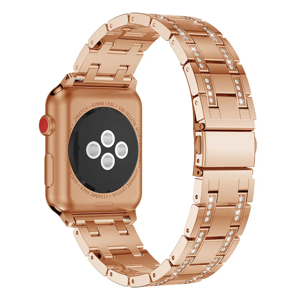 Мозаичная Алмазная стальная полоса для Apple Watch 40 мм 44 38 42 Frontier ремешок смарт часов