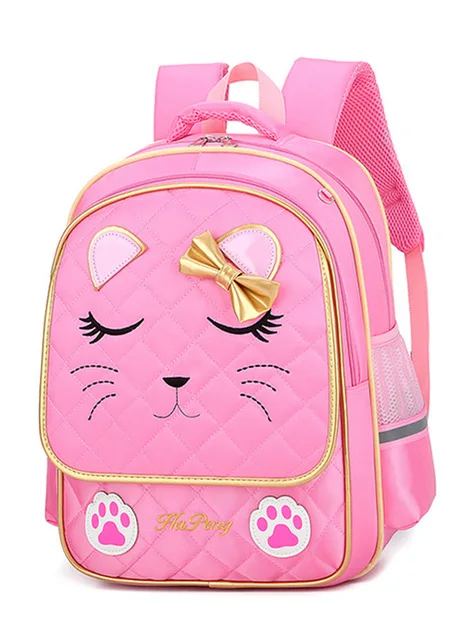 pink Милый кот рюкзачок с принцессой школьные сумки для подростков для девочек рюкзак для путешествий детские школьные сумки Сумка для книг Mochila Infantil - Цвет: pink