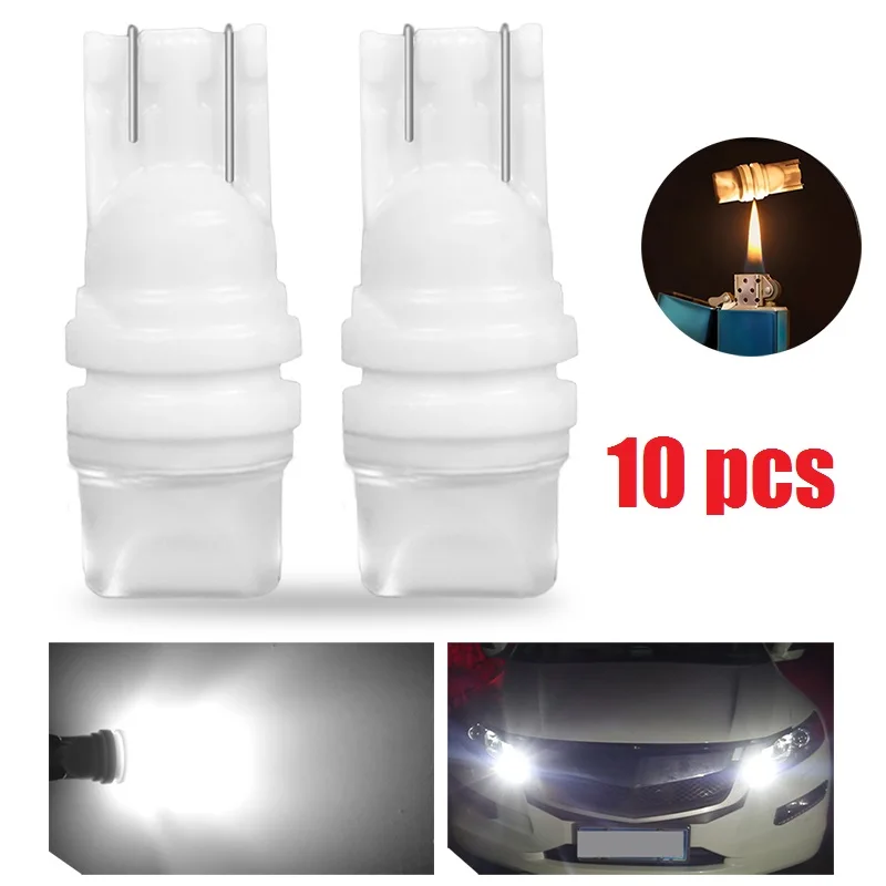 10 шт. керамичессветодиодный светодиодные лампы T10 W5W 3030 SMD 168 194 12 В | Автомобили и