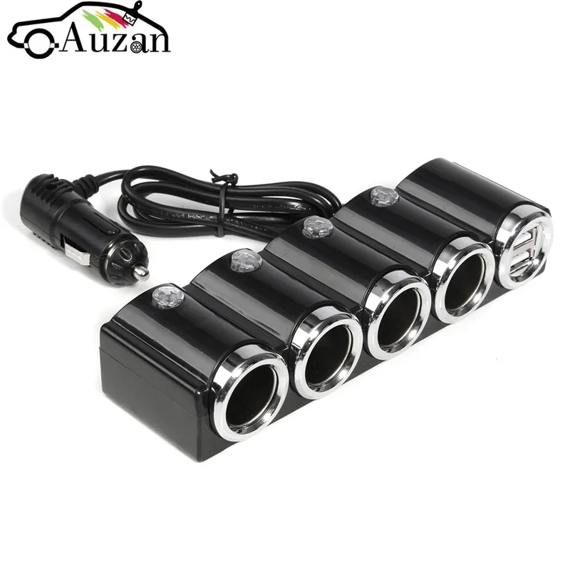 120W 12V USB 4 Way розетка для автомобильного прикуривателя Разветвитель зарядное устройство адаптер питания