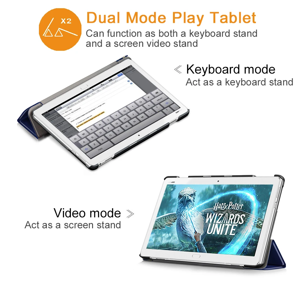 Тонкий чехол для Huawei MediaPad M3 Lite 10 BAH W09/AL00/L09 Tablet PU кожаный складной подставка 10|Чехлы