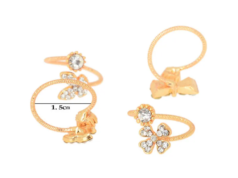 10 шт./лот панк Бант Цветок набор колец на палец модные ювелирные изделия Кристалл