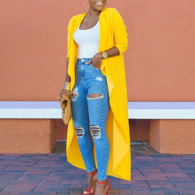 Женская куртка необычная женская верхняя одежда Осеннее свободное кимоно с