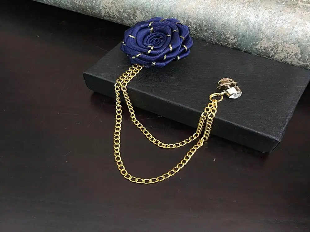 Flower Brooches Унисекс Франция романтический воротник лацкан булавка брошь лук галстук жениха свадебный костюм роза цветок цепь бабочка стразы аксессуары для корсажа - Цвет: Flower Brooches