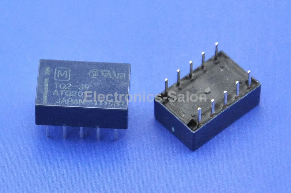 

( 50 pcs/lot ) TQ2-3V Low Profile Signal Relay, DPDT / 2 Form C, DC 3V