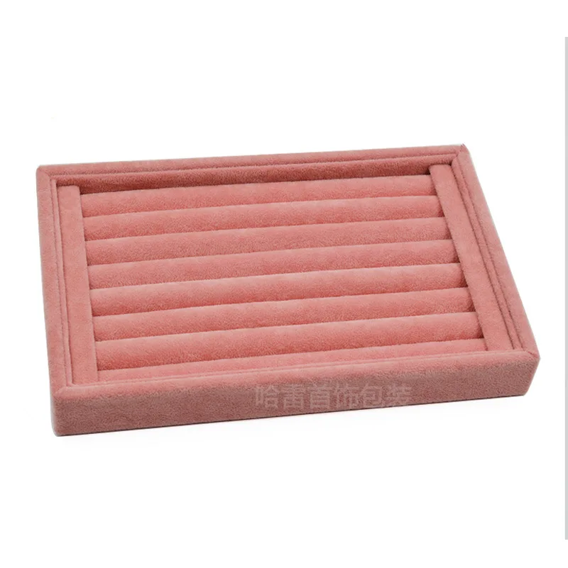 Velvet Pink Маленькое бархатное кольцо, серьги, браслет ожерелье подвеска для часов лоток тарелка ювелирный держатель для украшений коробка для хранения лоток - Цвет: Velvet Pink